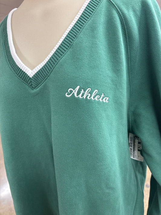Athletic Sweatshirt Collar By Athleta In Green, Size:M