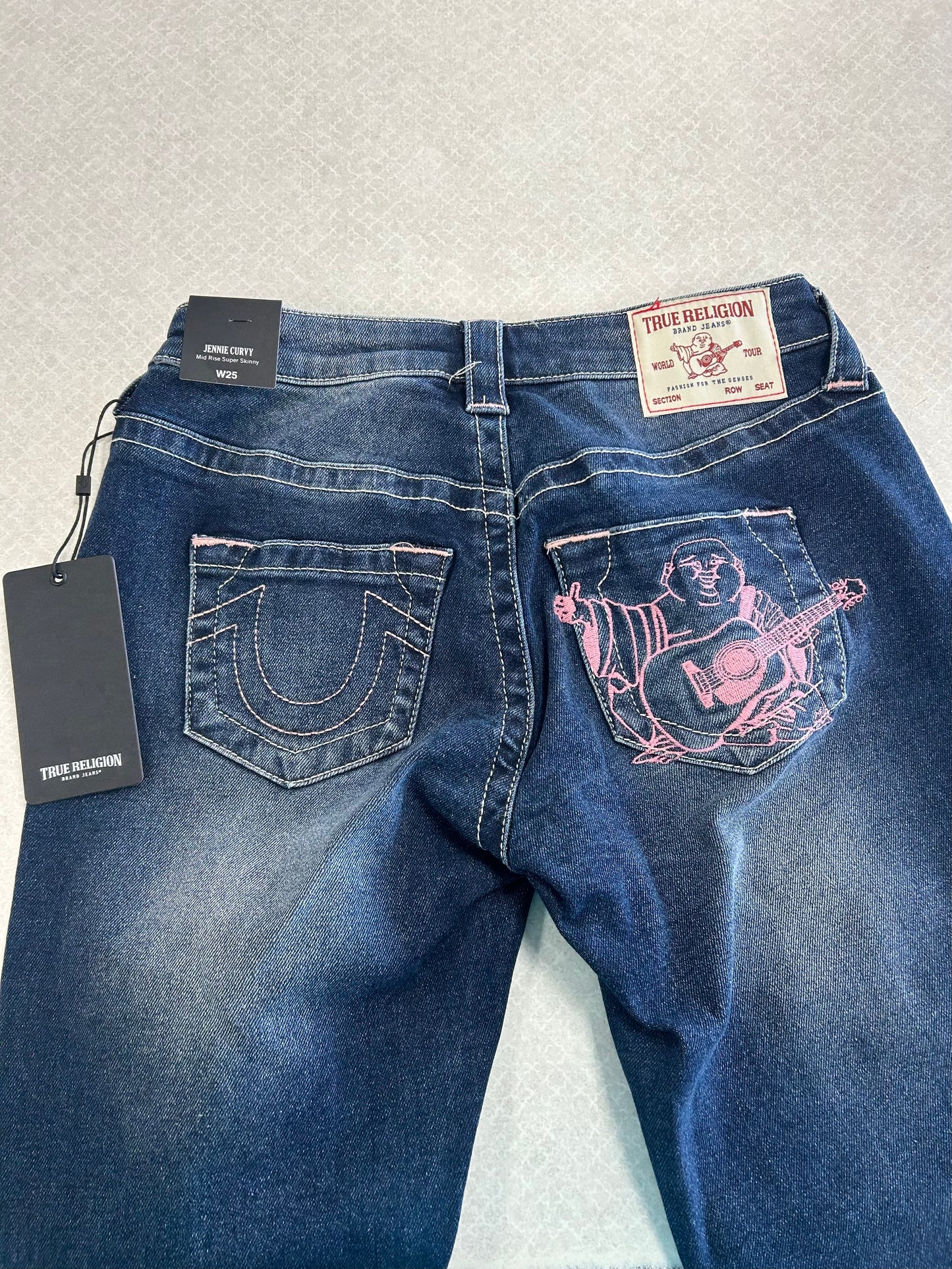 Jeans Skinny By True Religion In Blue Denim, Size:2