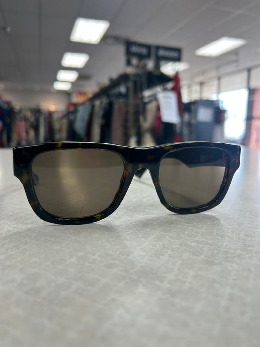 Sunglasses Luxury Designer By Gucci In Tortoise Shell Print