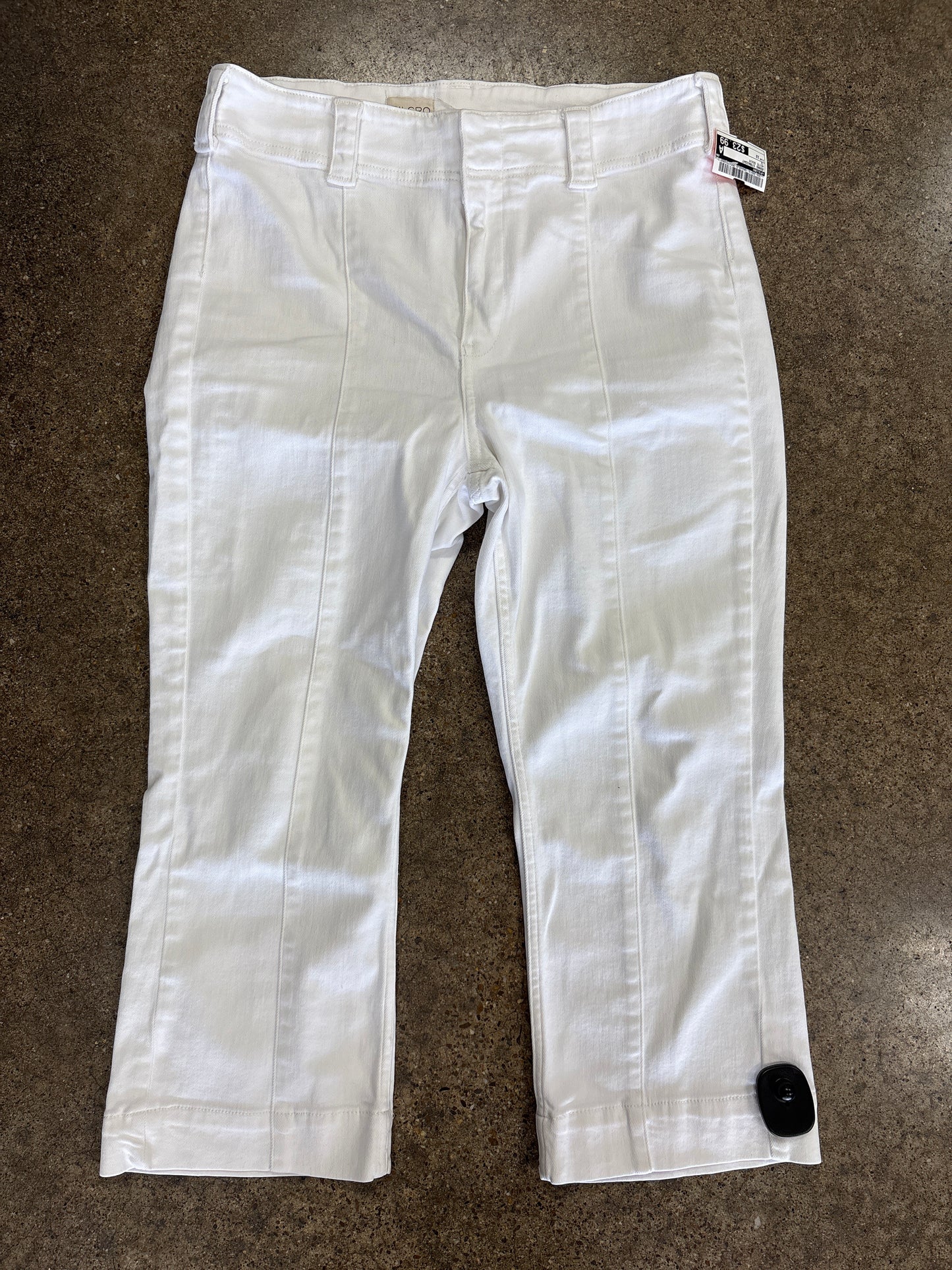 Jeans Straight By Pilcro In White Denim, Size:12