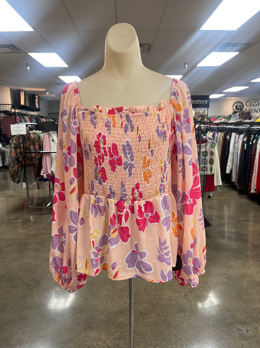 Top Ls By Clothes Mentor In Peach, Size:L