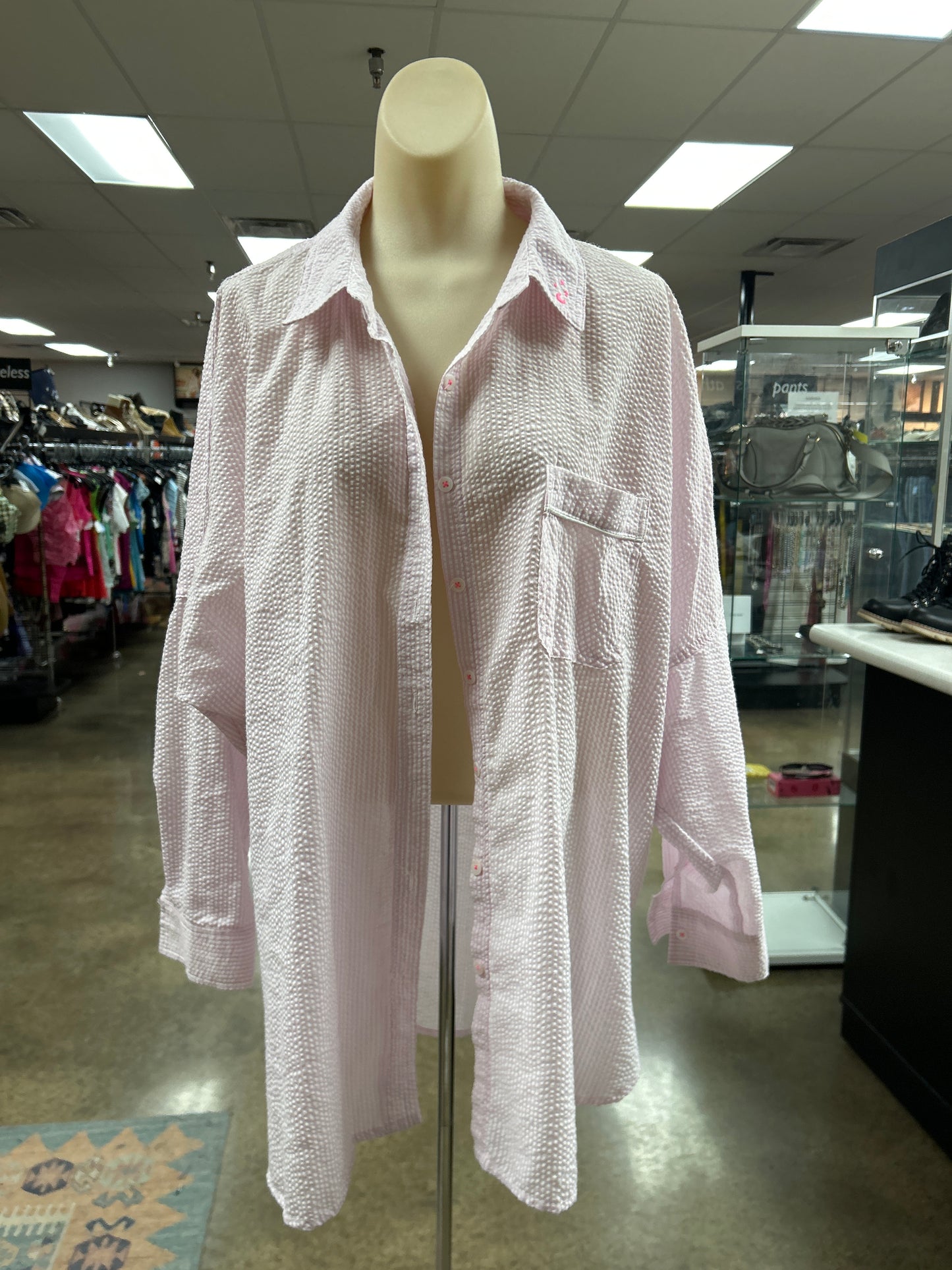 Top Ls By Free People In Pink & White, Size:S