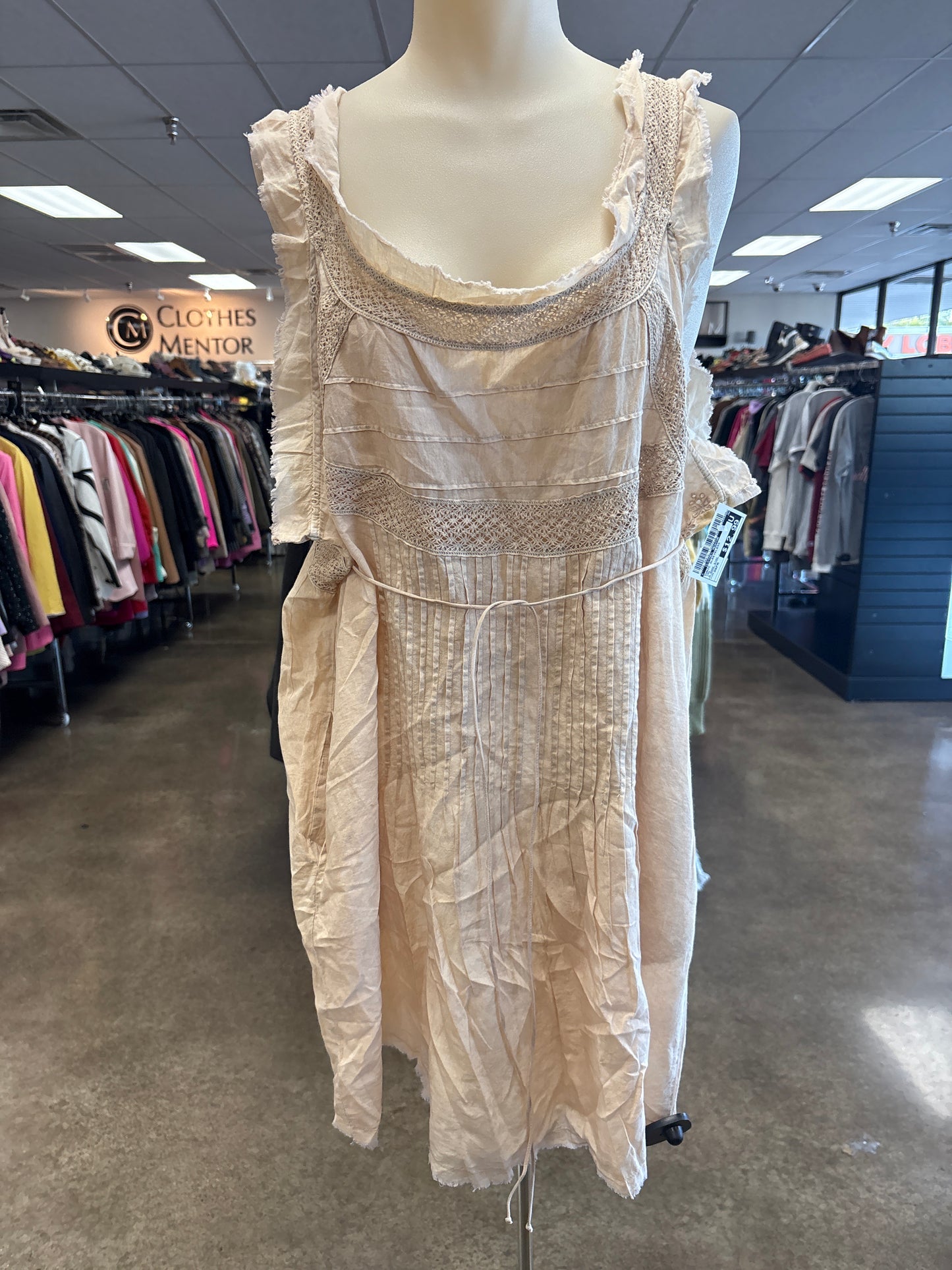 Tunic Sleeveless By Clothes Mentor In Tan, Size:Osfm
