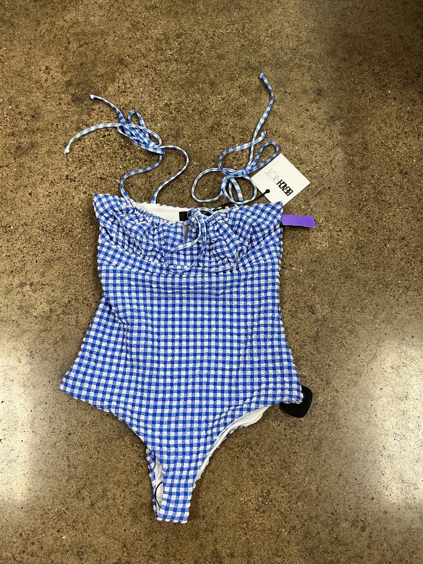 Swimsuit By Beach Riot In Blue & White, Size:S