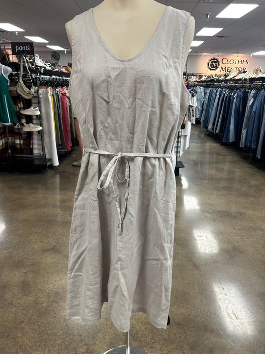 Dress Casual Midi By Garnet Hill In Grey, Size:10