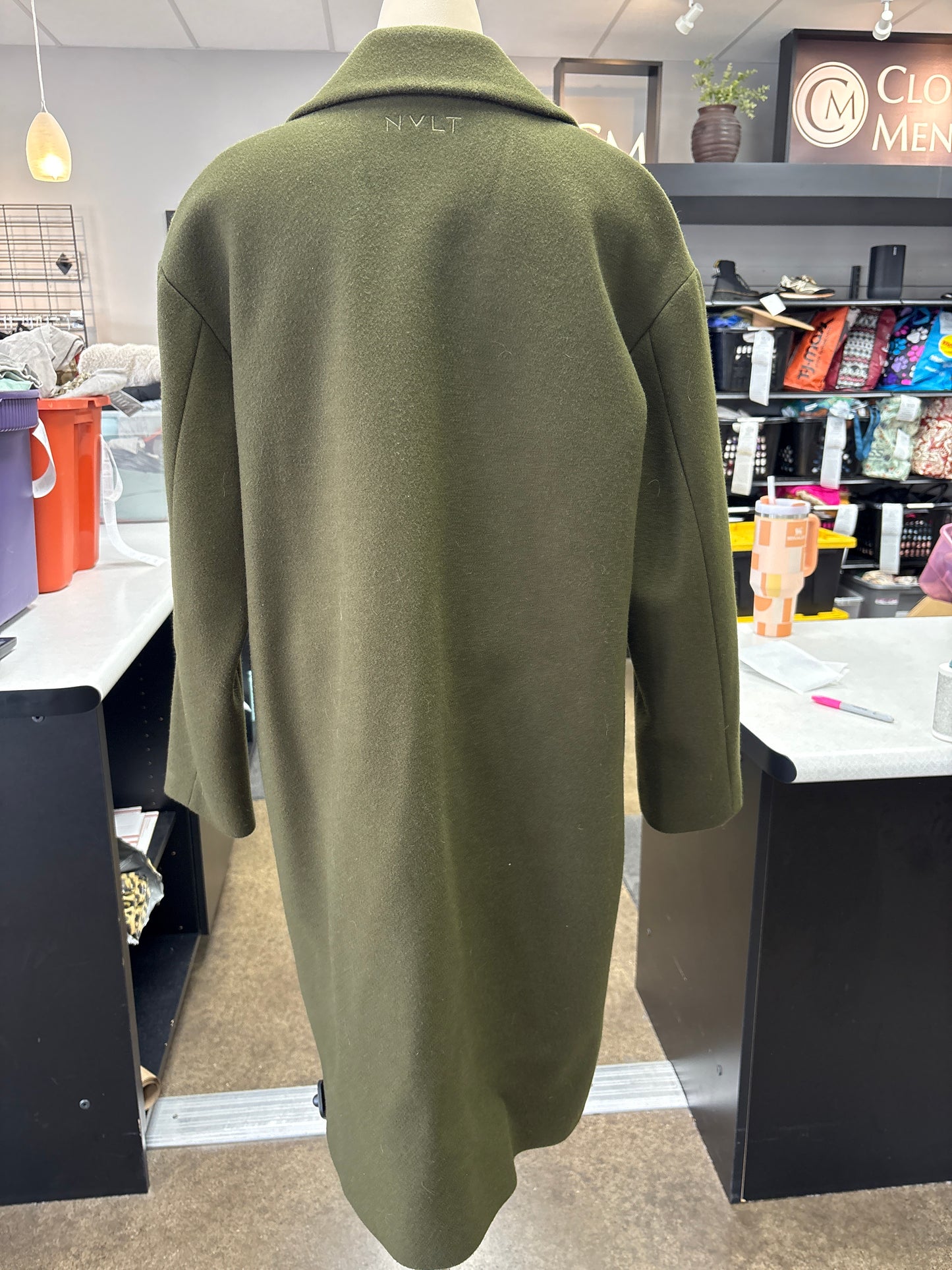 Coat Peacoat By Clothes Mentor In Green, Size:M