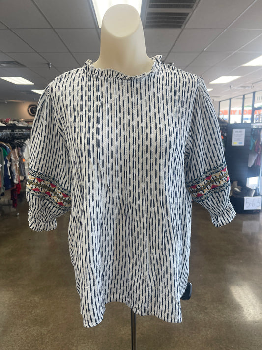 Top Ss By Thml In Blue & White, Size:M