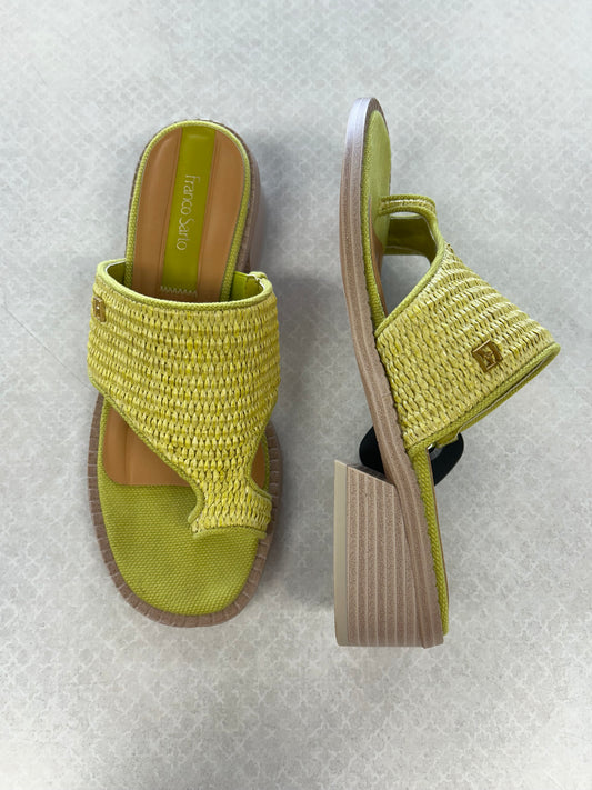 Sandals Flats By Franco Sarto In Green, Size:7