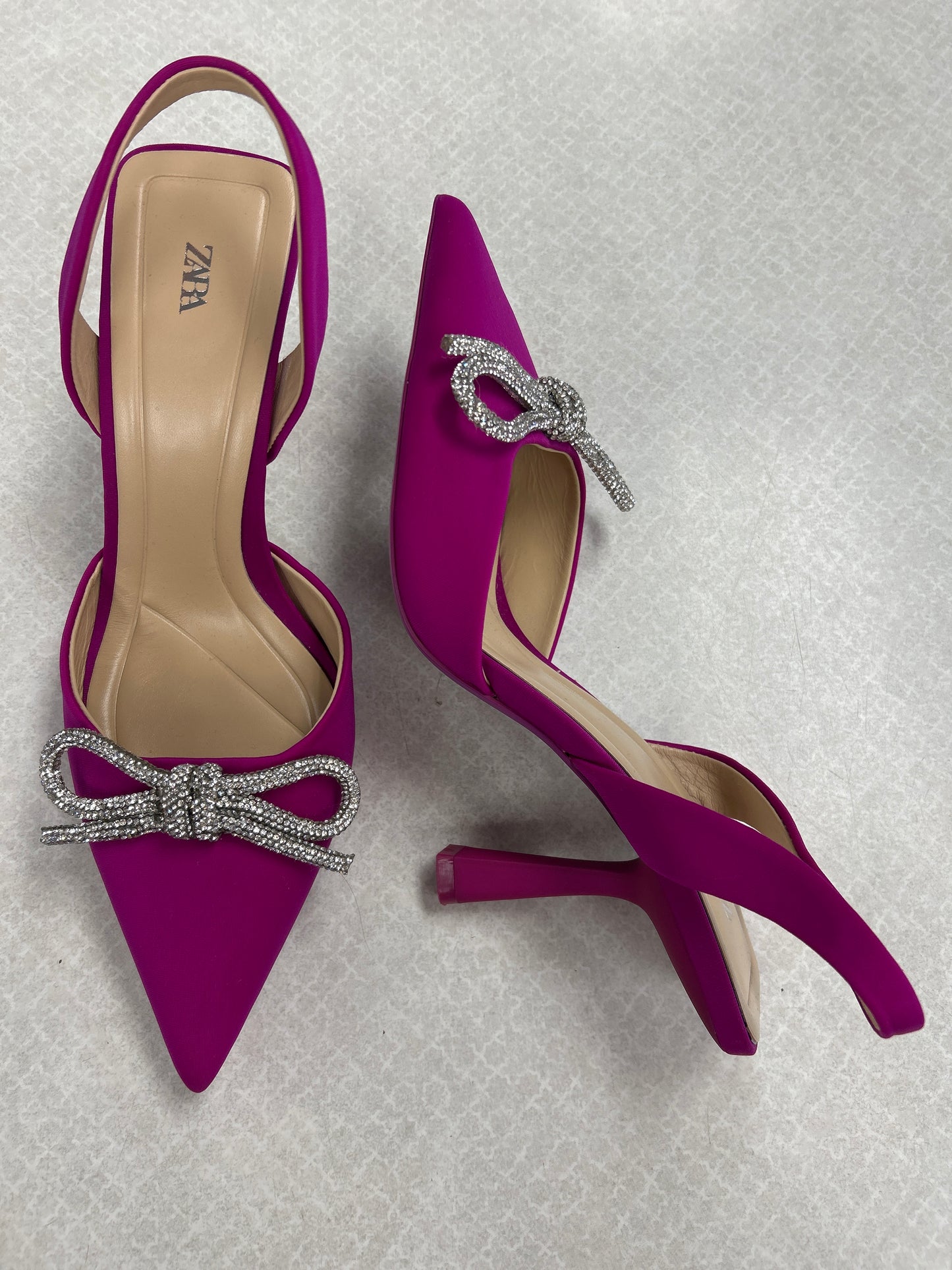 Shoes Heels Stiletto By Zara In Pink, Size:10