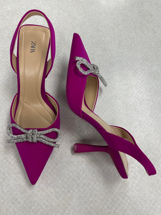 Shoes Heels Stiletto By Zara In Pink, Size:10