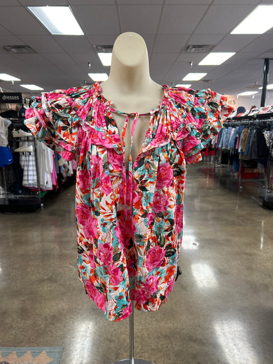 Top Ss By Buddy Love In Floral Print, Size:L