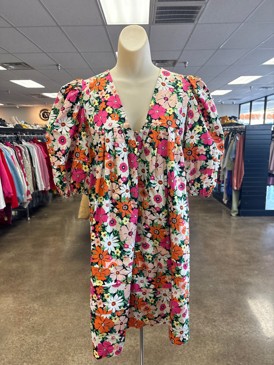 Dress Casual Short By Karlie In Floral Print, Size:L