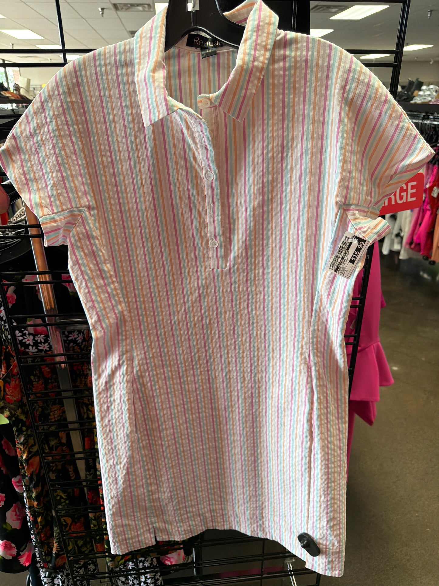 Dress Casual Short By Clothes Mentor In Striped Pattern, Size:M