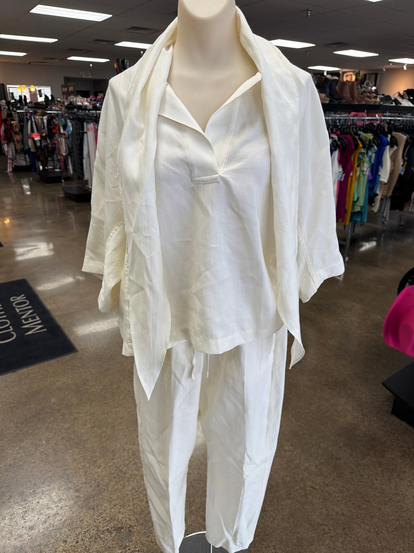 Pants Set 2Pc By Zara In Cream, Size:M