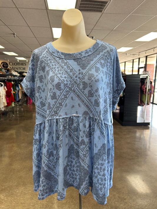 Top Ss By Clothes Mentor In Blue, Size:S