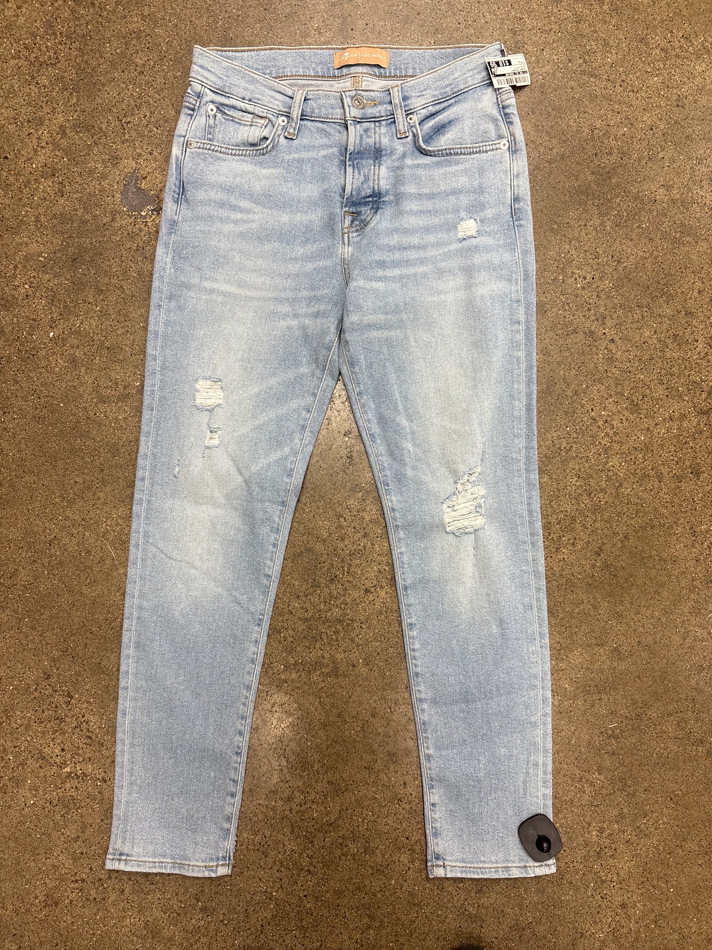 Jeans Skinny By 7 For All Mankind In Blue Denim, Size:2