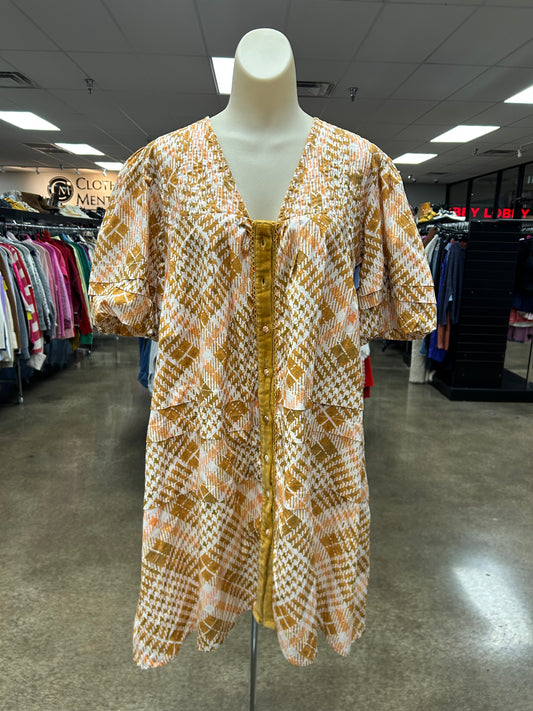 Dress Casual Short By Clothes Mentor In Brown & Orange, Size:M