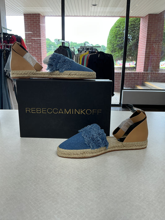 Sandals Designer By Rebecca Minkoff In Blue Denim, Size:9.5