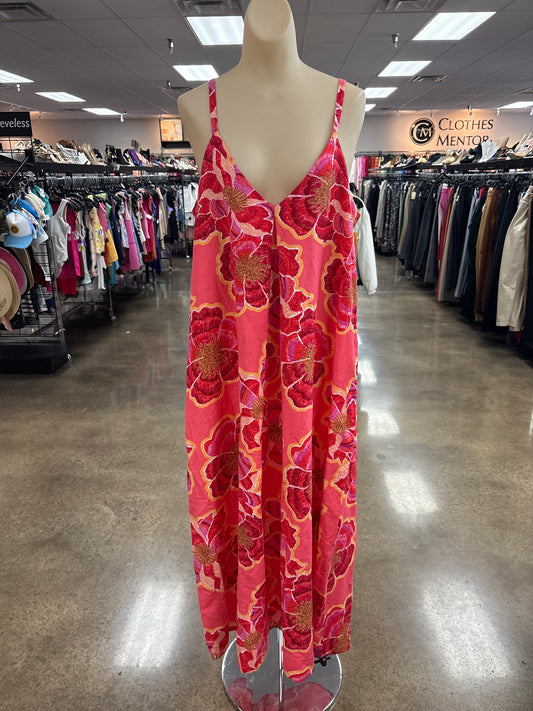Dress Casual Maxi By Loft In Floral Print, Size:14