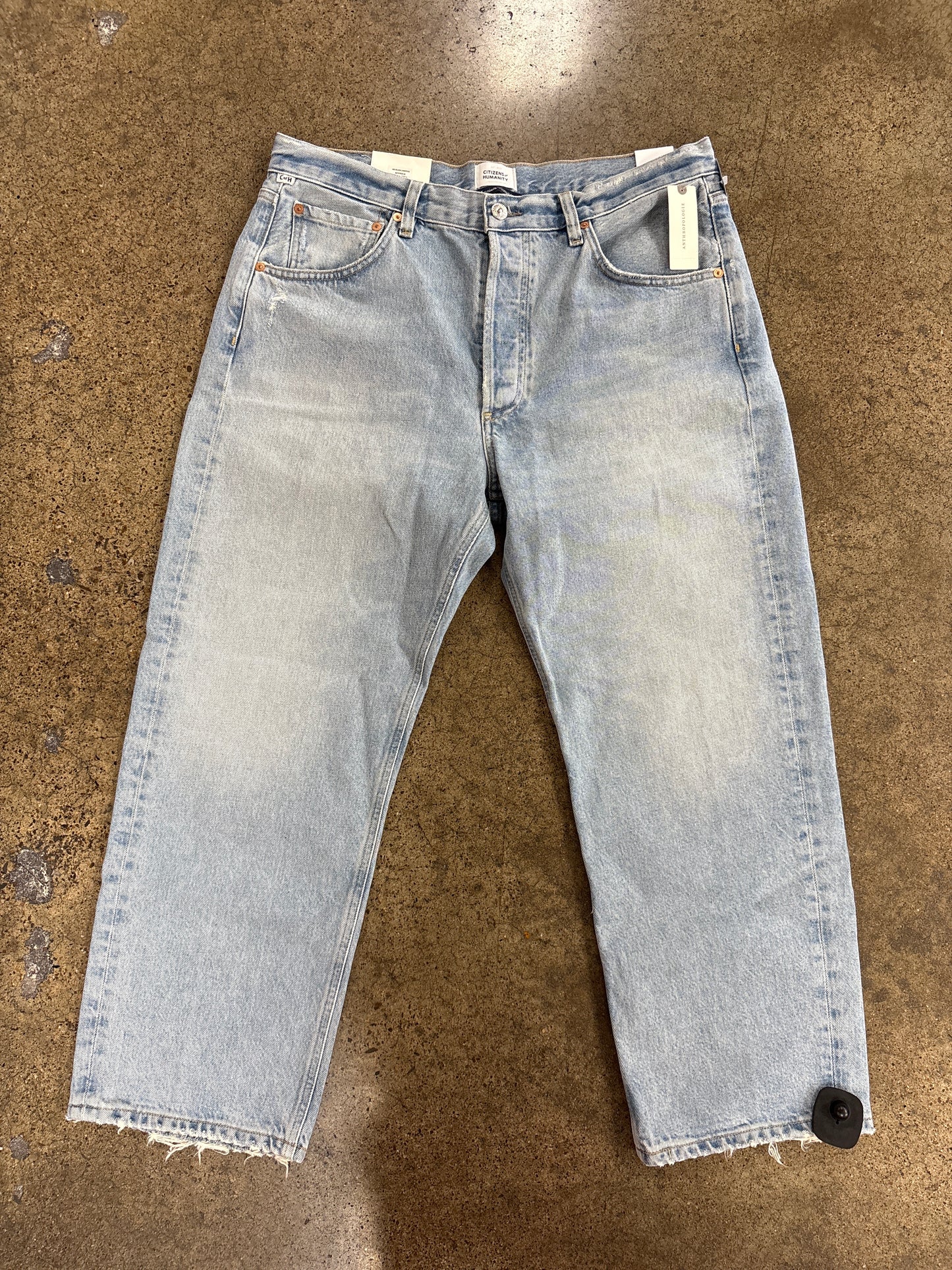 Jeans Wide Leg By Citizens Of Humanity In Blue Denim, Size:12