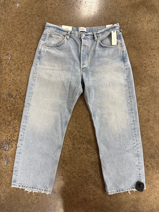 Jeans Wide Leg By Citizens Of Humanity In Blue Denim, Size:12