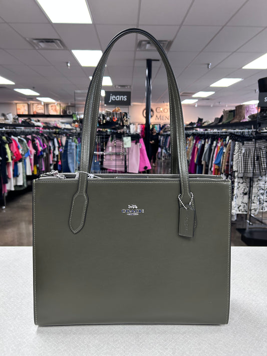 Tote Designer By Coach In Green, Size:Large