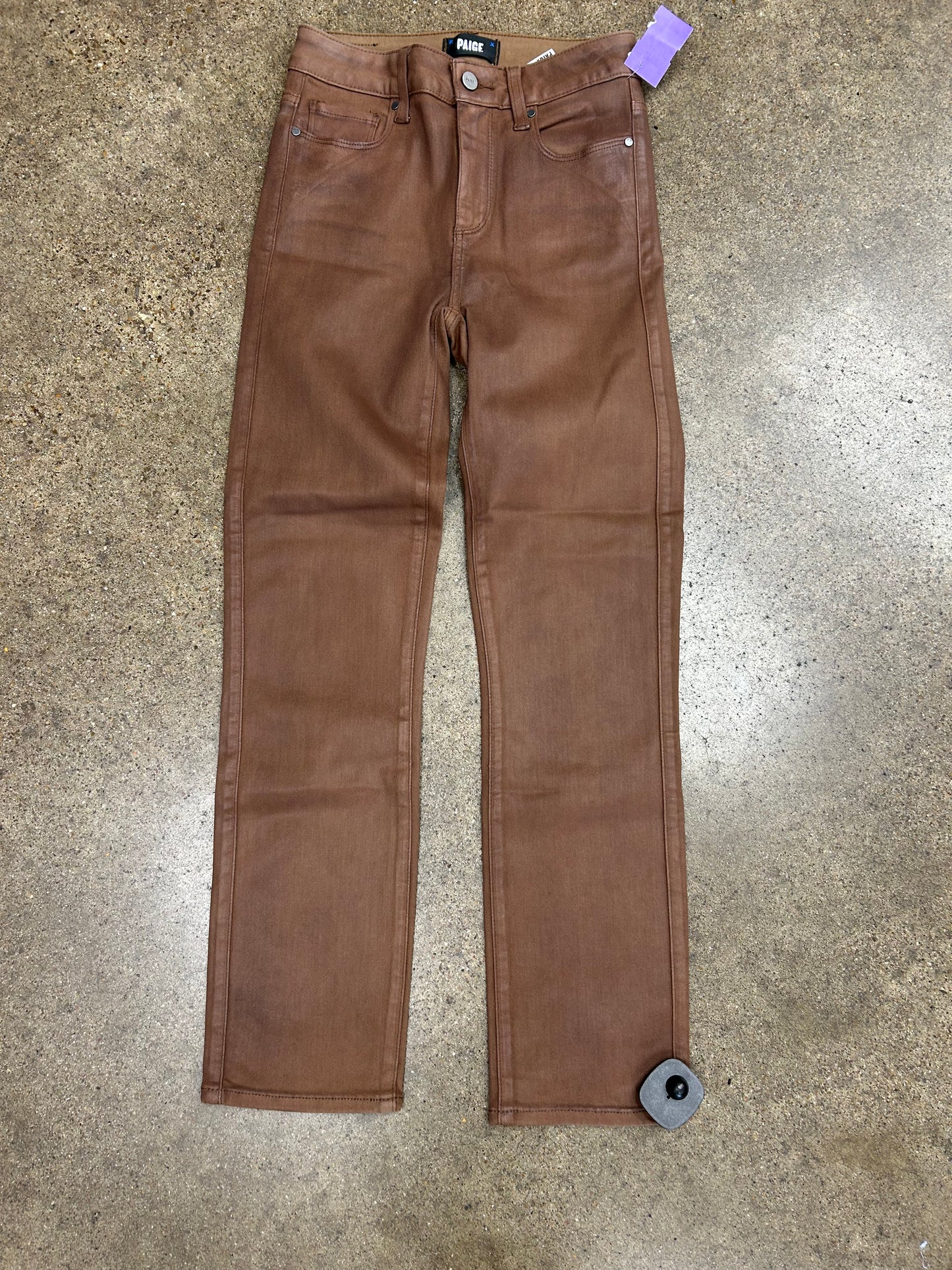 Jeans Straight By Paige In Brown, Size:2