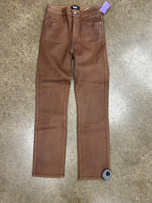 Jeans Straight By Paige In Brown, Size:2