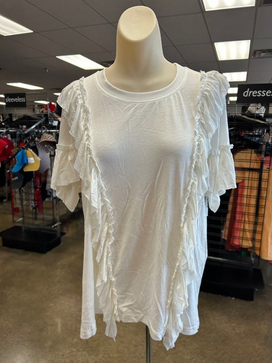 Top Ss By Clothes Mentor In White, Size:M