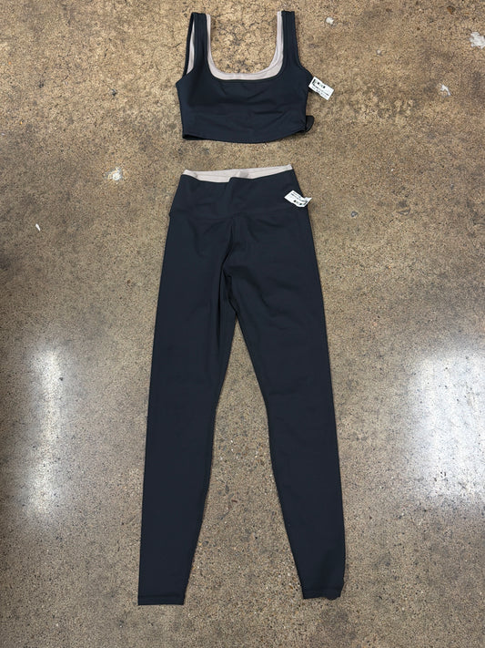 Athletic Pants 2Pc By Clothes Mentor In Black & Tan, Size:M