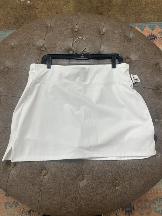 Athletic Skort By Dkny In White, Size:Xl