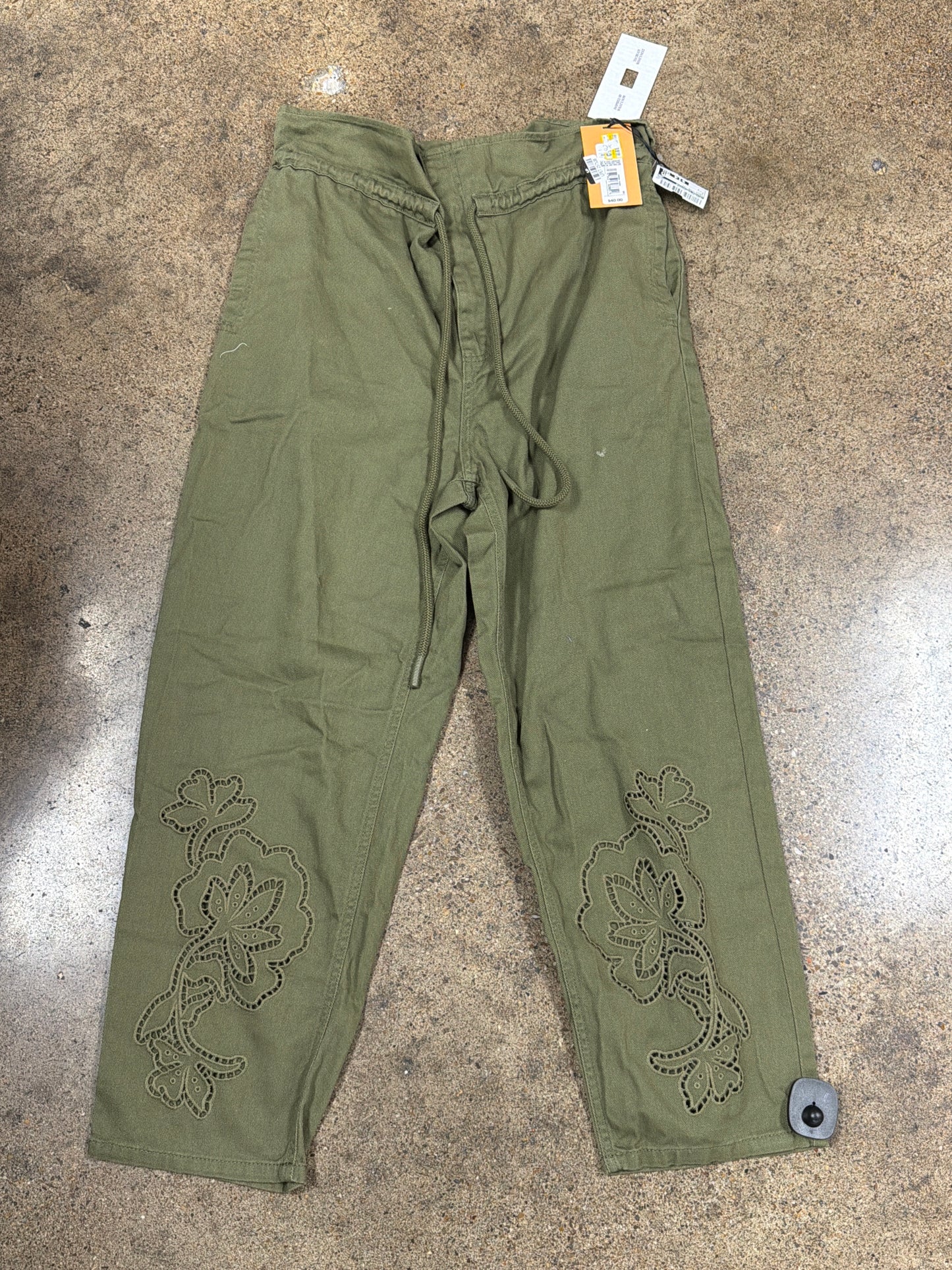 Pants Wide Leg By Future Collective In Green, Size:8
