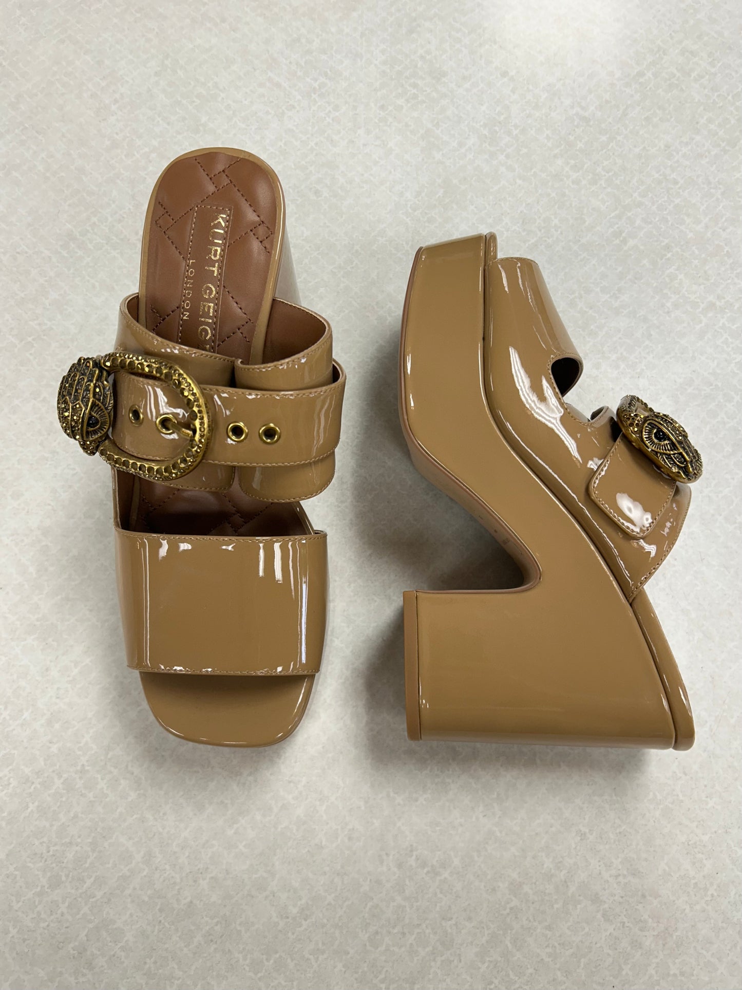 Sandals Designer By Kurt Geiger In Tan, Size:8.5