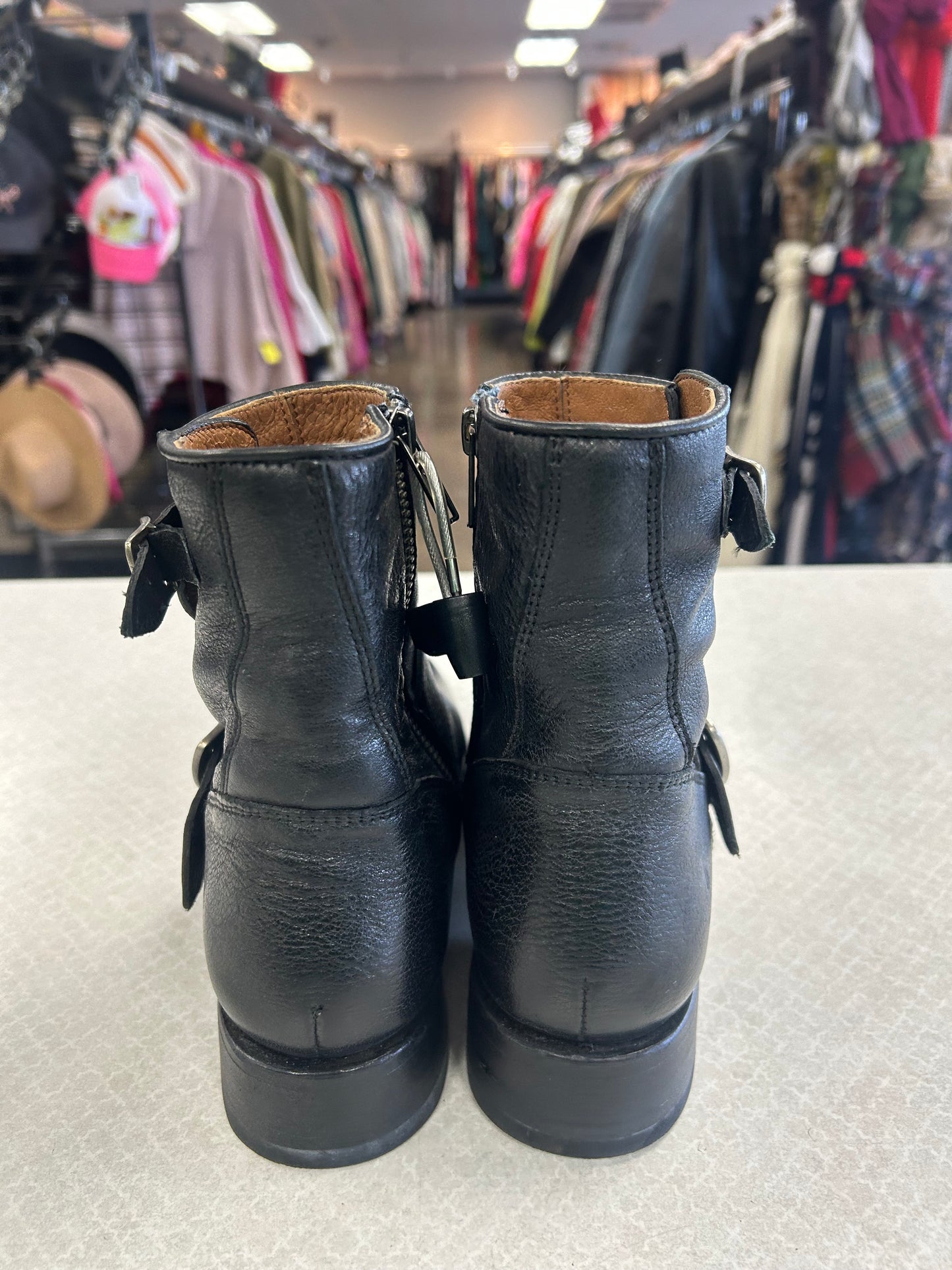 Boots Designer By Frye In Black, Size:7