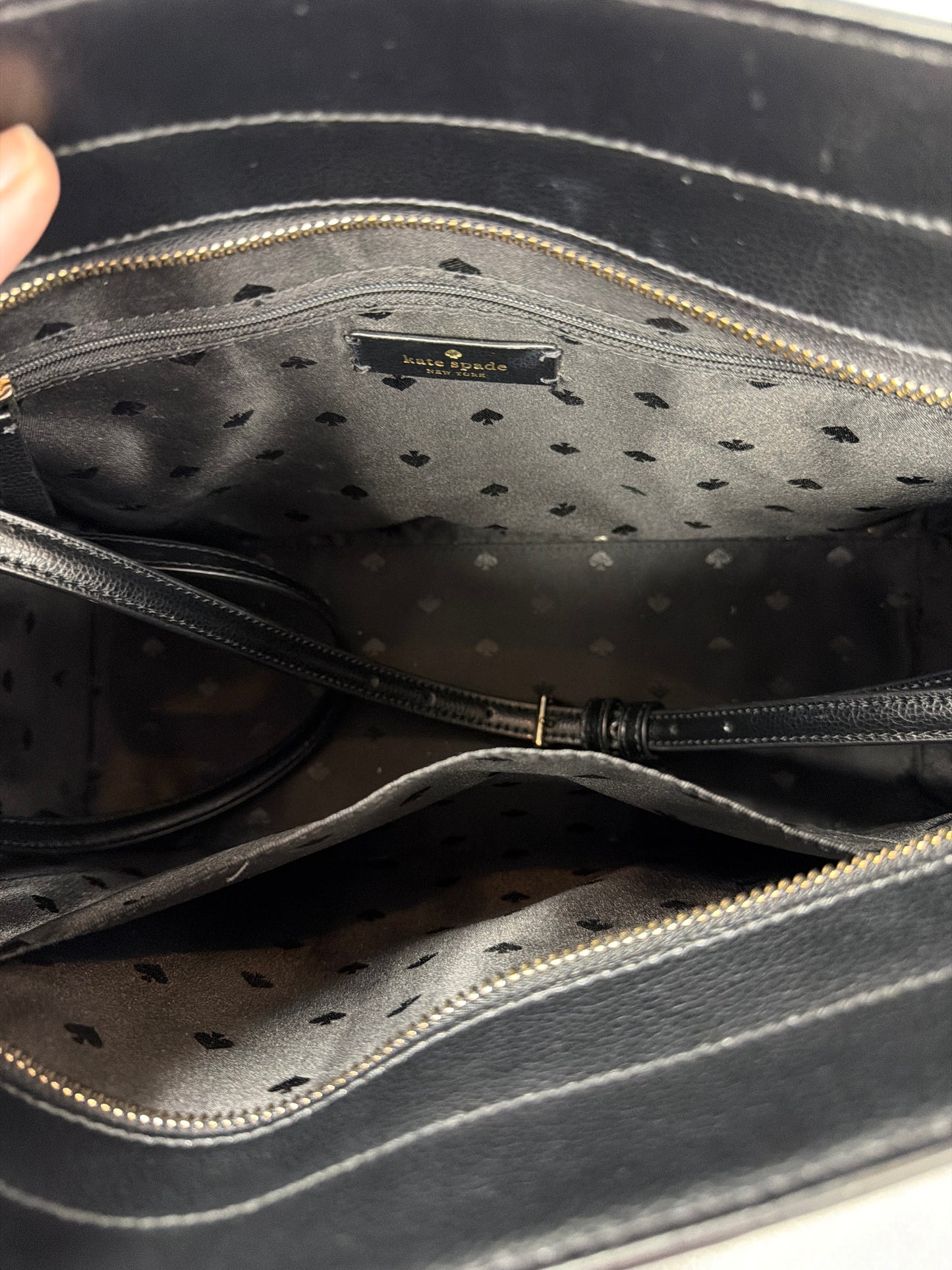 Handbag Designer By Kate Spade In Black, Size:Large