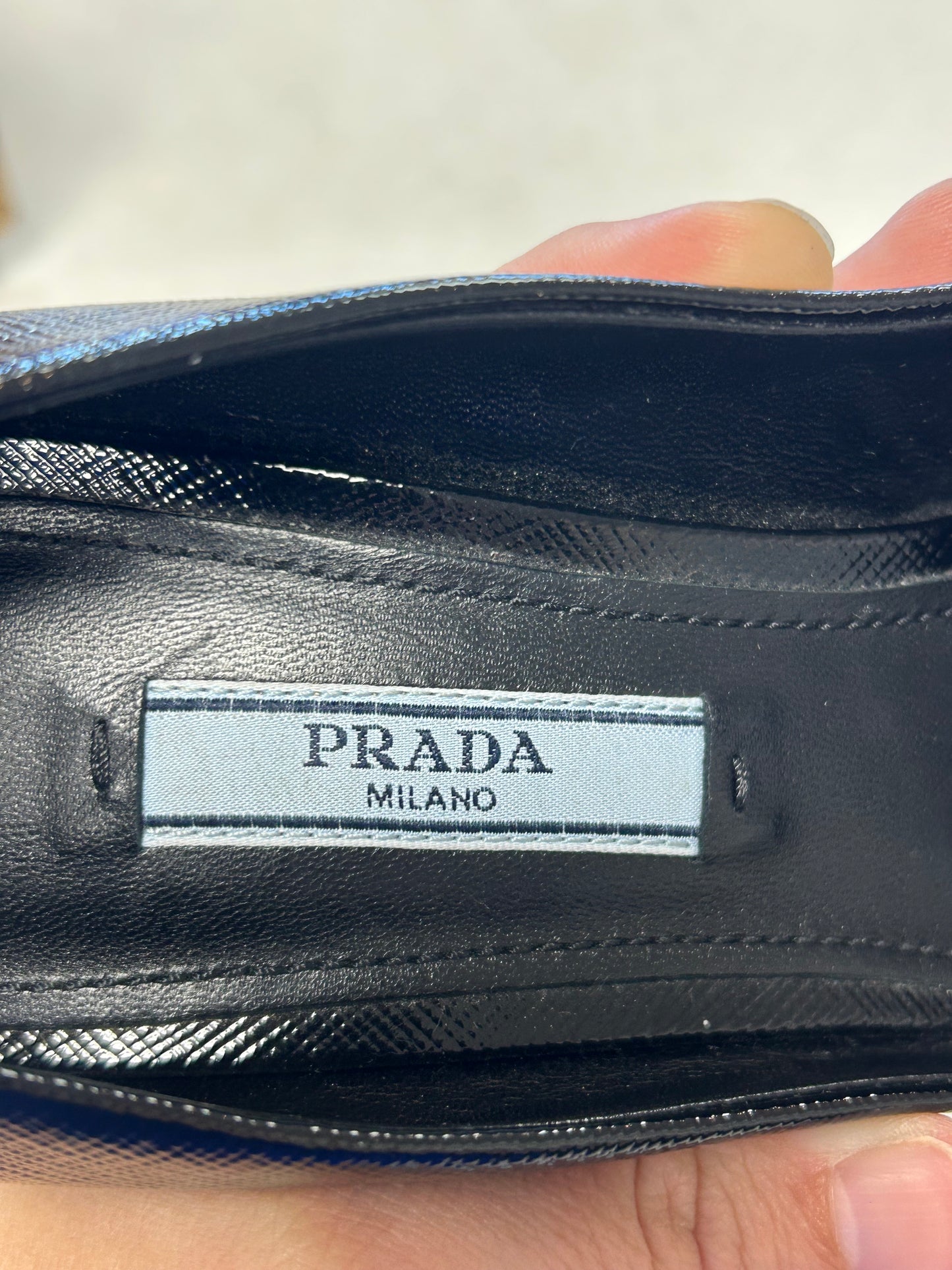 Shoes Luxury Designer By Prada In Black, Size:7