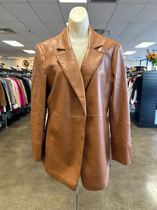 Blazer By Chicos In Tan, Size:Xl