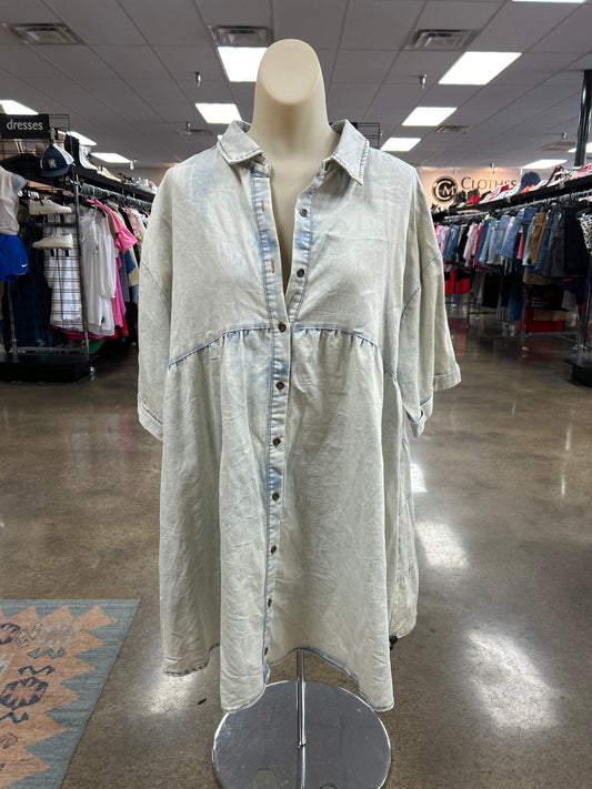 Dress Casual Short By Entro In Blue Denim, Size:M