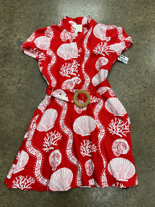 Dress Casual Short By Sail To Sable In Red & White, Size:Xs