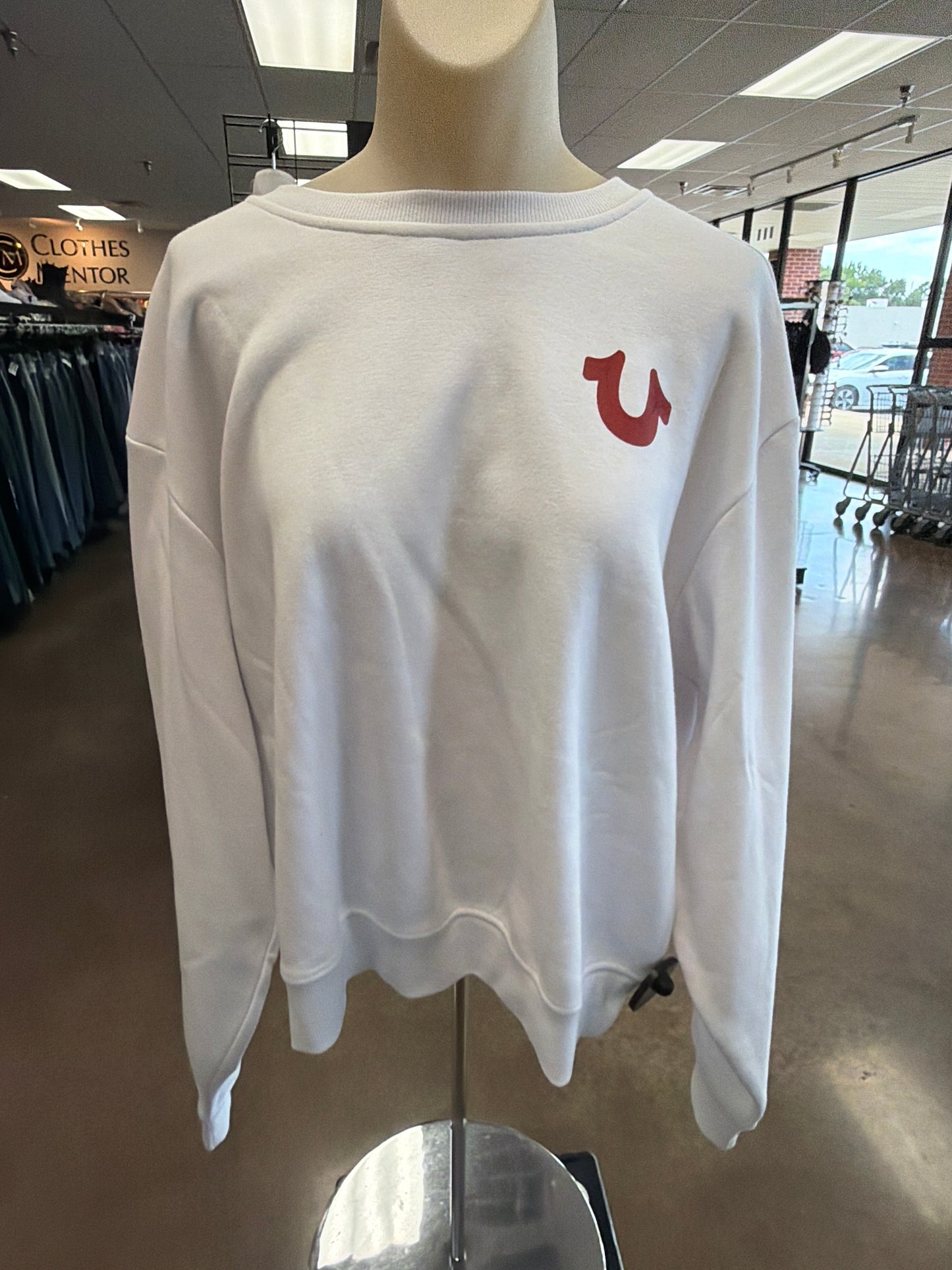 Sweatshirt Crewneck By True Religion In White, Size:Xl