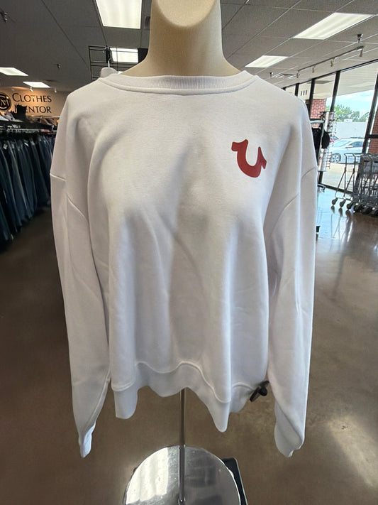 Sweatshirt Crewneck By True Religion In White, Size:Xl
