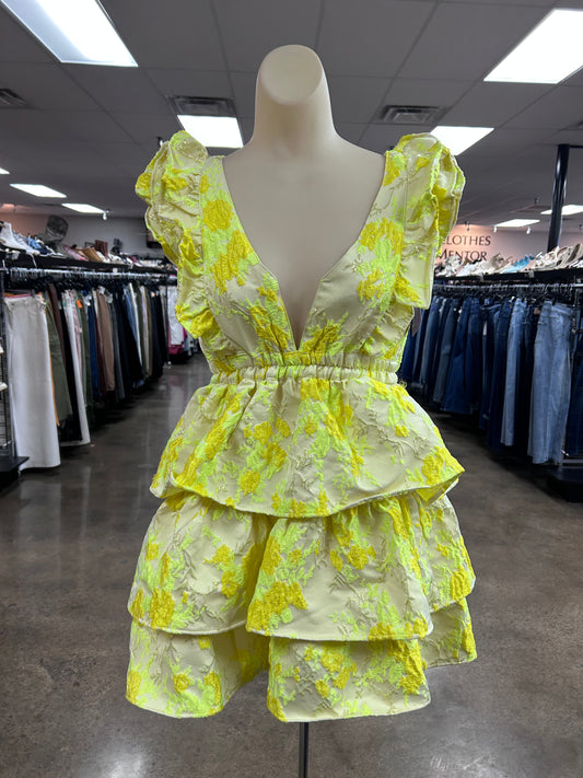 Dress Casual Short By Buddy Love In Tan & Yellow, Size:Xs