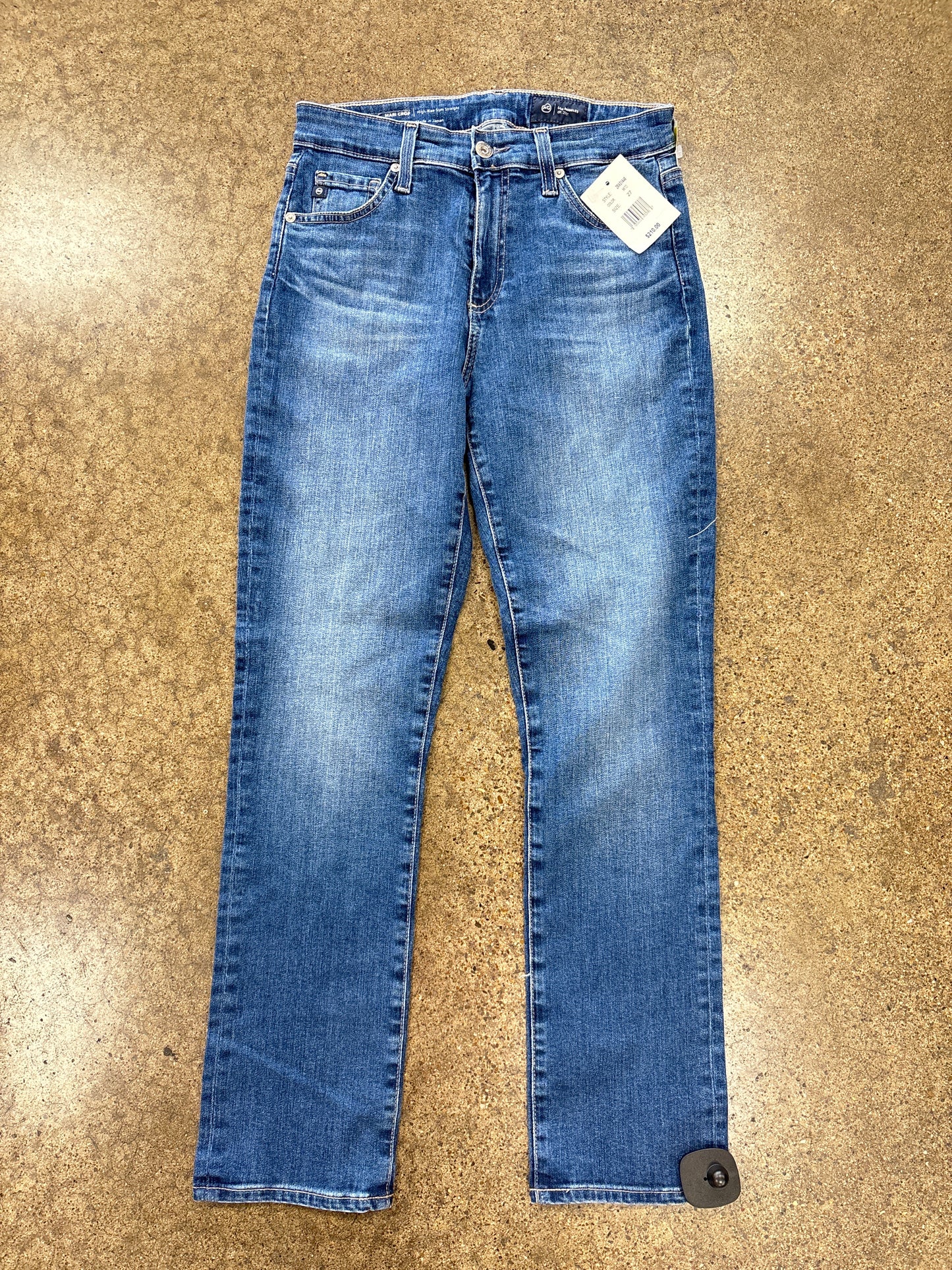 Jeans Straight By Adriano Goldschmied In Blue Denim, Size:4