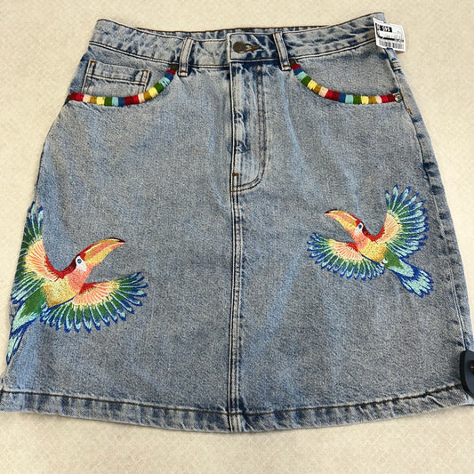 Skirt Mini & Short By Farm Rio In Blue Denim, Size:M