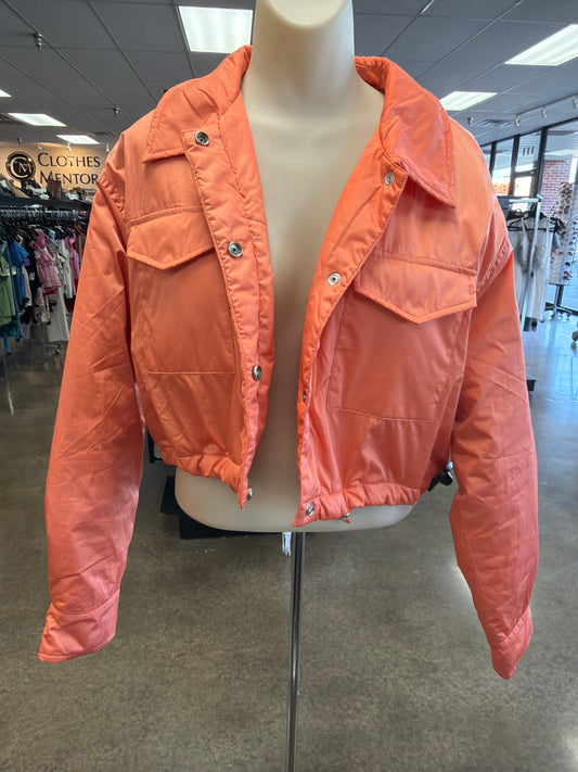 Jacket Puffer & Quilted By Mimosa In Orange, Size:S