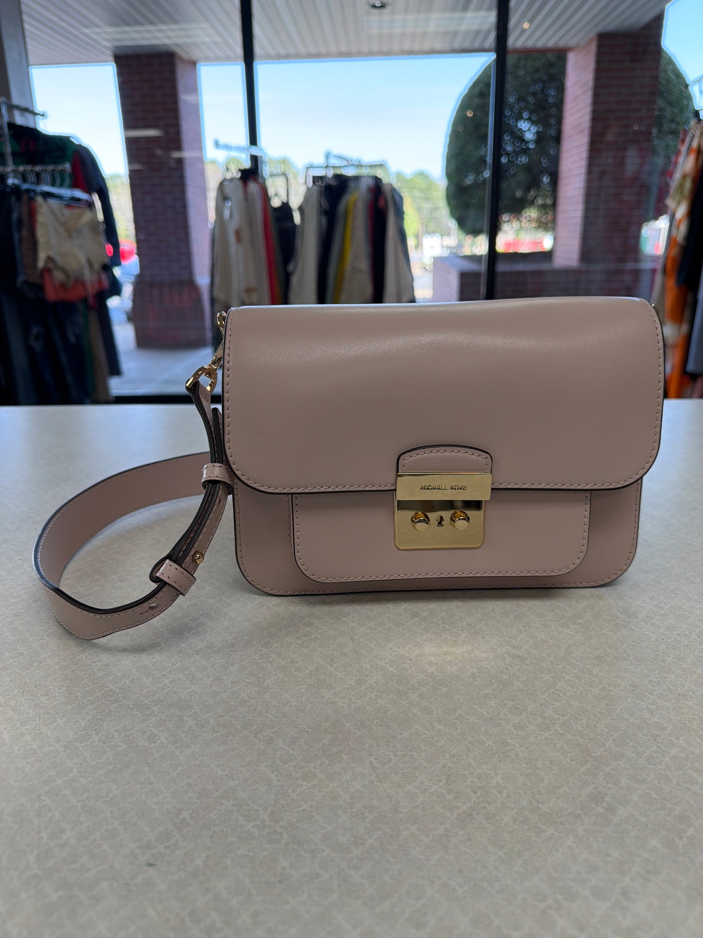 Crossbody Designer By Michael Kors In Pink, Size:Medium