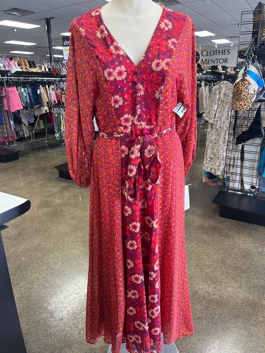 Dress Casual Maxi By Taylor In Red, Size:4