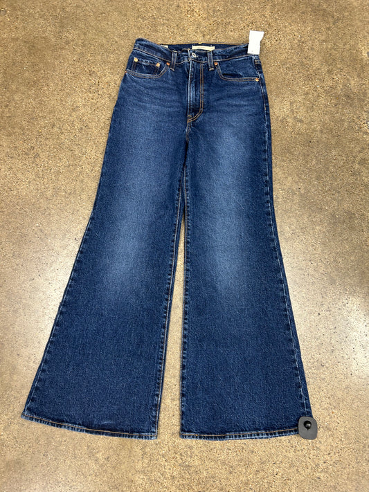 Jeans Flared By Levis In Blue Denim, Size:4
