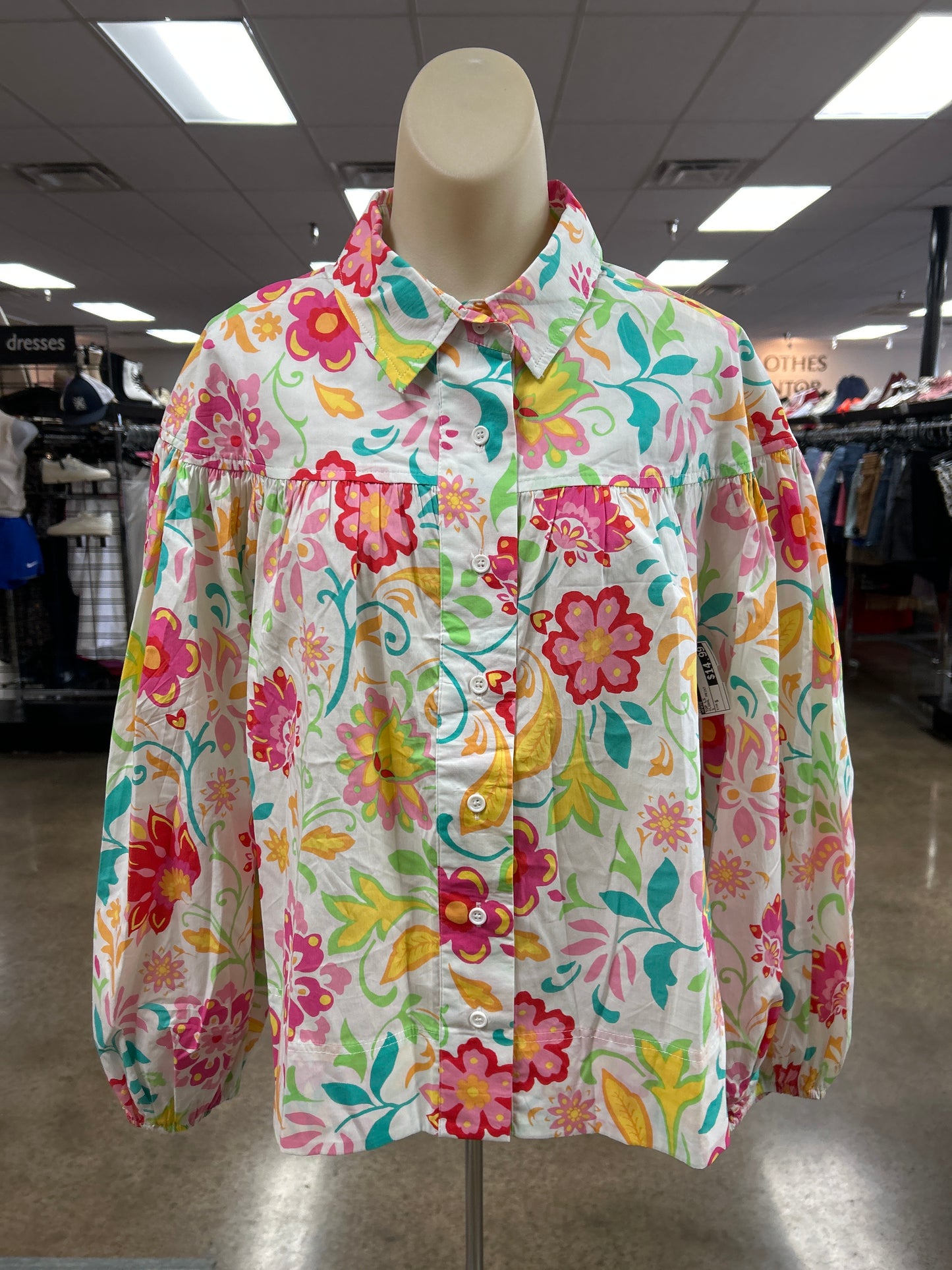 Top Ls By Fate In Floral Print, Size:S