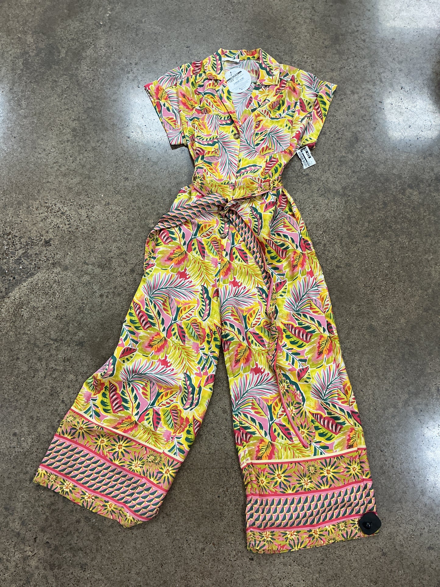 Jumpsuit By Karlie In Tropical Print, Size:S